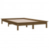 Estructura de cama madera maciza de pino marrón miel 135x190 cm 4