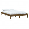 Estructura de cama madera maciza pino marrón miel 140x190 cm 3