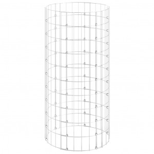 Canteiro elevado/cesto gabião em poste Ø50x100 cm aço galvaniz. H