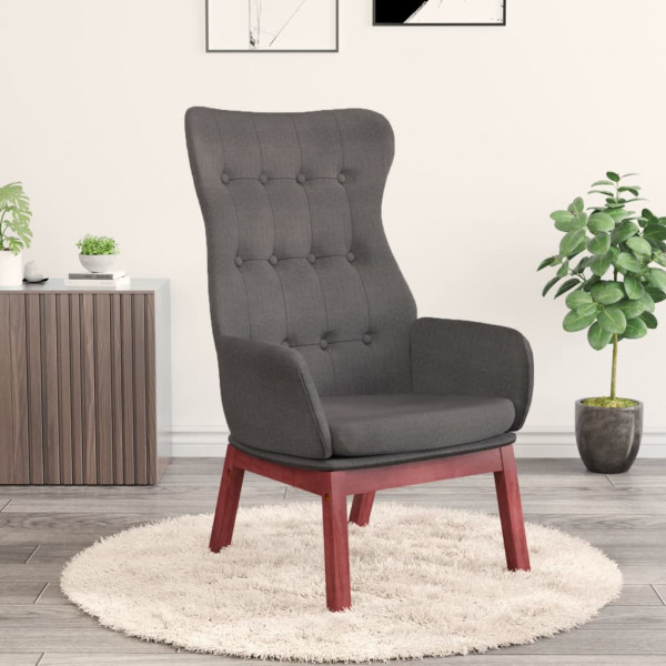 Sillón de relax de tela gris oscuro D