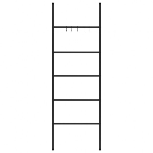 Toallero en escalera con 5 niveles hierro negro 58x175 cm M 3