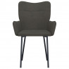 Sillas de comedor 2 unidades terciopelo gris oscuro 4