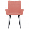 Sillas de comedor 2 unidades terciopelo rosa 4