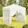 Carpa para fiestas plegable con paredes laterales crema 2x2 m 1