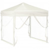 Carpa para fiestas plegable con paredes laterales crema 2x2 m 3