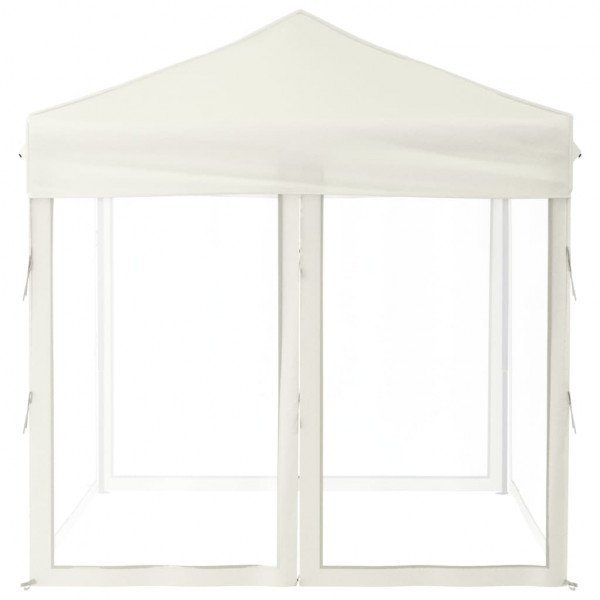 Carpa para fiestas plegable con paredes laterales crema 2x2 m M 4