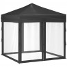 Carpa para fiestas plegable con paredes gris antracita 2x2 m 2