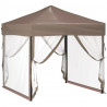 Carpa para fiestas plegable con paredes gris taupé 2x2 m 3