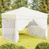 Carpa para fiestas plegable con paredes laterales crema 3x3 m 1