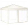 Tenda para festas dobrável com paredes laterais 3x3 m creme 2