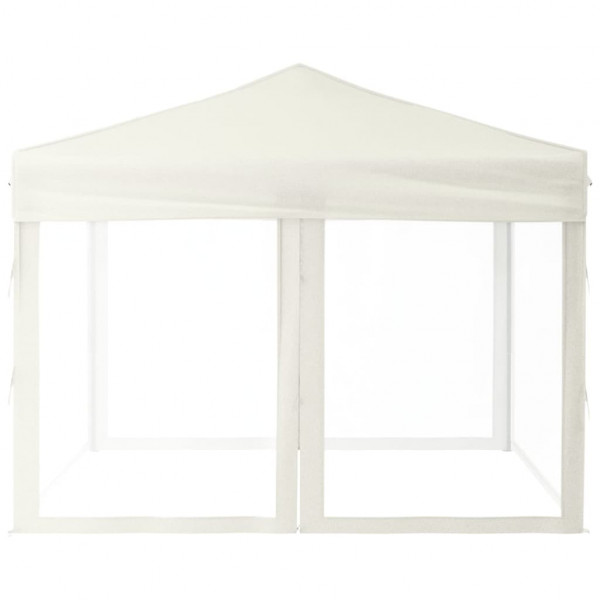 Carpa para fiestas plegable con paredes laterales crema 3x3 m M 4
