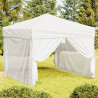 Carpa para fiestas plegable con paredes laterales blanca 3x3 m 1
