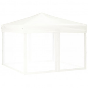 Carpa para fiestas plegable con paredes laterales blanca 3x3 m H