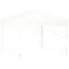 Carpa para fiestas plegable con paredes laterales blanca 3x3 m 3