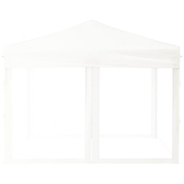 Carpa para fiestas plegable con paredes laterales blanca 3x3 m M 4