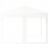 Carpa para fiestas plegable con paredes laterales blanca 3x3 m 4