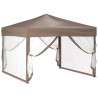 Carpa para fiestas plegable con paredes gris taupé 3x3 m 3