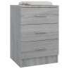 Mesitas de noche 2 uds madera gris Sonoma 38x35x56 cm 4