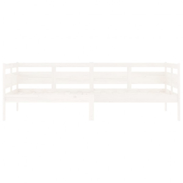 Sofá-cama 90x200 cm madeira de pinho maciça branco M 5