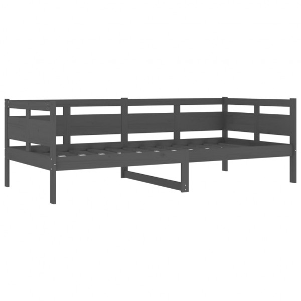 Sofá-cama 90x200 cm madeira de pinho maciça cinzento M 4