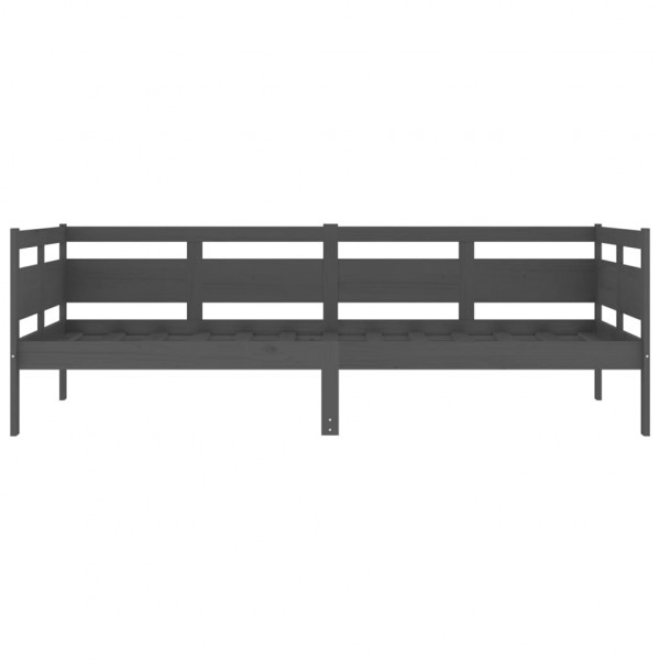 Sofá-cama 90x200 cm madeira de pinho maciça cinzento M 5