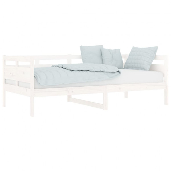 Sofá cama madera maciza de pino blanco 90x190 cm M 3