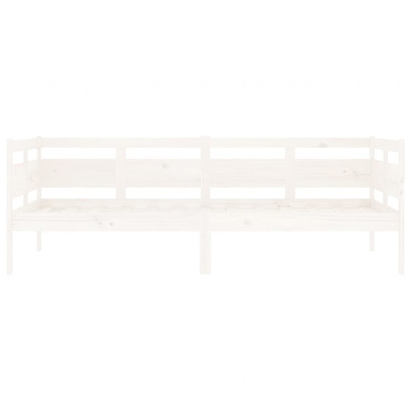 Sofá-cama 90x190 cm madeira de pinho maciça branco M 5