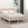 Estrutura de cama casal 135x190 cm madeira maciça 1