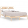 Estrutura de cama casal 135x190 cm madeira maciça 2