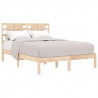 Estrutura de cama casal 135x190 cm madeira maciça 3