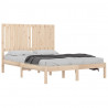 Estructura de cama madera maciza doble pequeña 120x190 cm 3