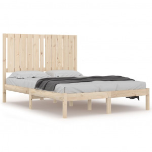 Estructura de cama madera maciza de pino 120x200 cm H