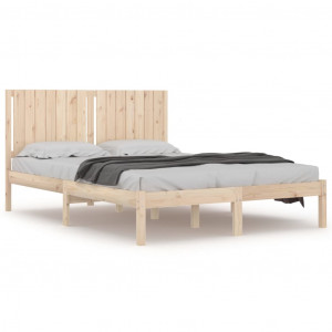 Estructura de cama de madera maciza de pino 160x200 cm H