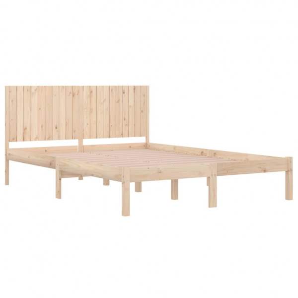 Estructura de cama de madera maciza de pino 200x200 cm M 4
