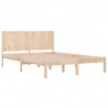 Estructura de cama de madera maciza de pino 200x200 cm 4