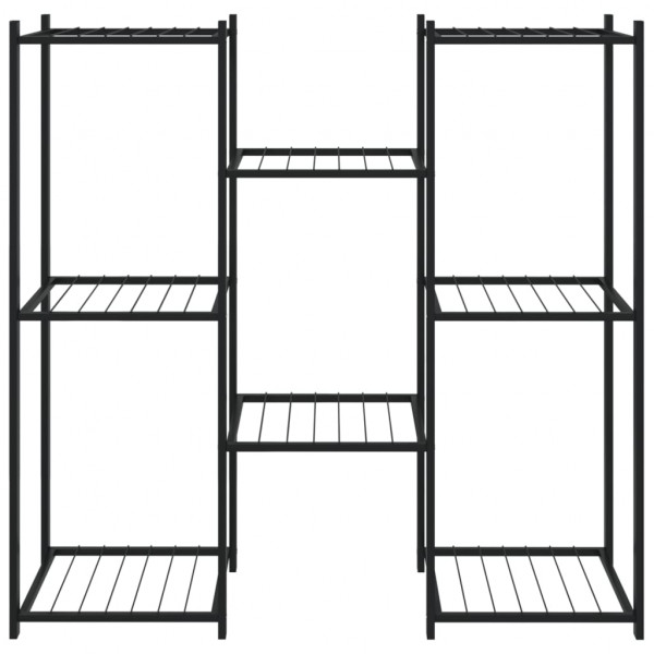 Soporte para flores de hierro negro 83x25x80 cm M 3