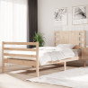 Estructura de cama de madera maciza de pino 90x200 cm 1