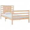 Estructura de cama de madera maciza de pino 90x200 cm 3