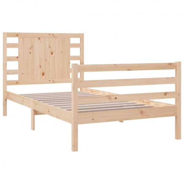 Estructura de cama de madera maciza de pino 90x200 cm M 4