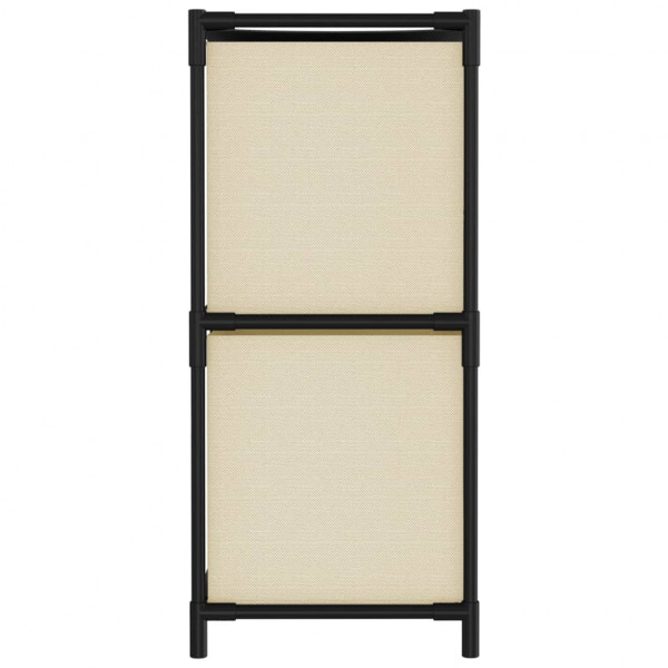 Armario almacenaje de acero con 4 cestos tela crema 63x30x71 cm M 4