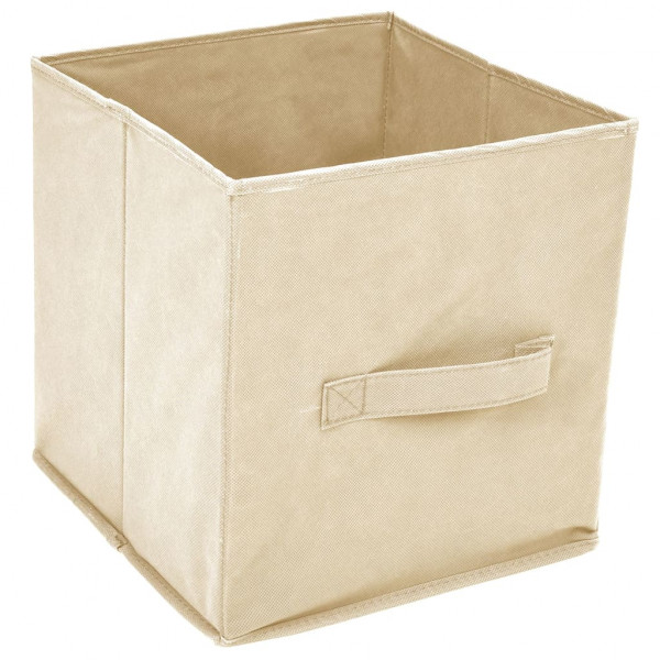 Armario almacenaje de acero con 4 cestos tela crema 63x30x71 cm M 5