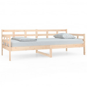Sofá cama madera maciza de pino 90x200 cm H