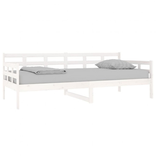 Sofá-cama 90x200 cm madeira de pinho maciça branco M 3