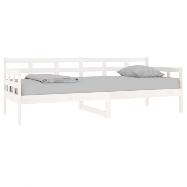 Sofá-cama 80x200 cm madeira de pinho maciça branco M 3