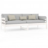 Sofá cama madera maciza de pino blanco 80x200 cm 5