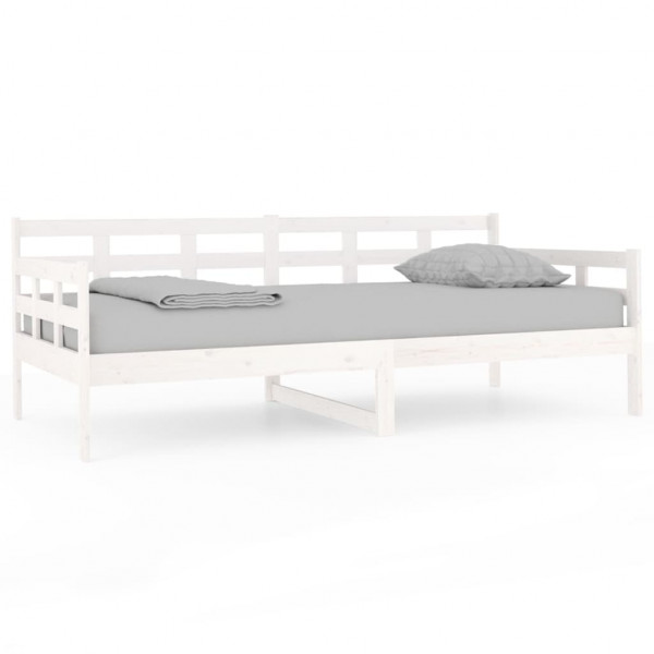 Sofá cama madera maciza de pino blanco 90x190 cm M 2