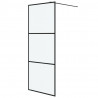 Divisória de chuveiro 80x195 cm vidro opaco ESG preto 2
