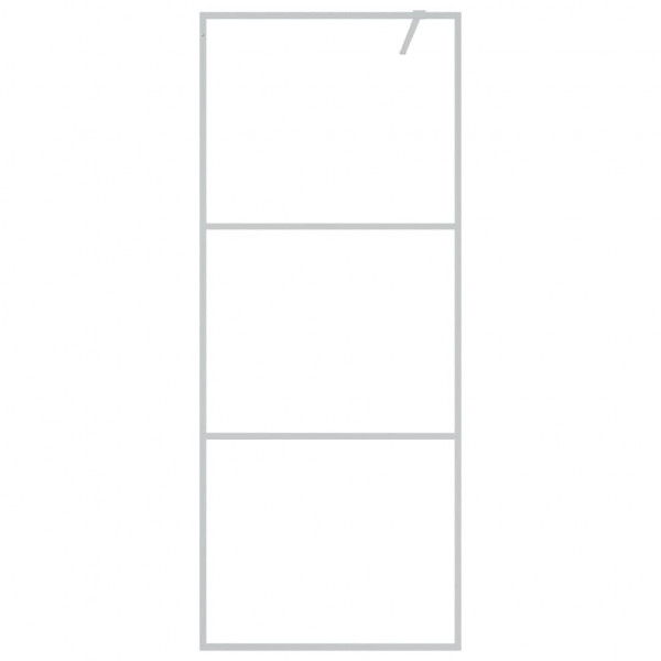 Mampara de ducha vidrio ESG transparente plateado 80x195 cm M 3