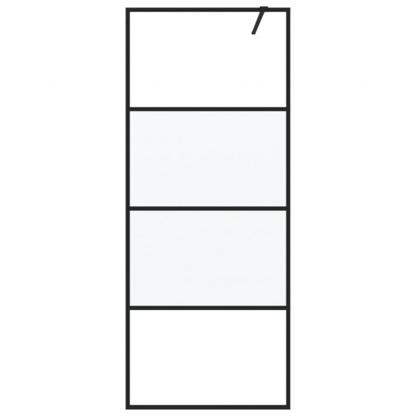 Mampara de ducha vidrio ESG semiesmerilado negro 80x195 cm M 3