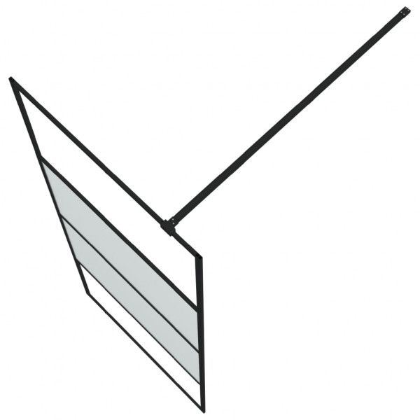 Divisória de chuveiro 80x195 cm vidro semiopaco ESG preto M 5